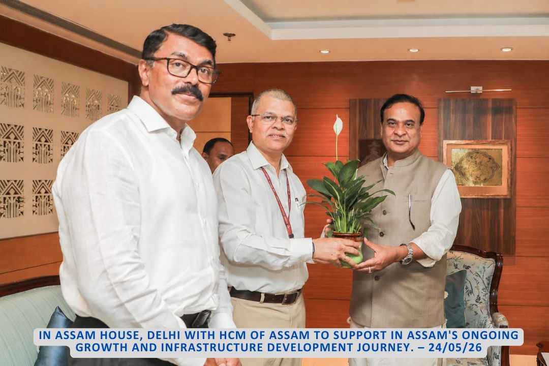 CMD Shri Sanjay Kulshrestha, in Assam House, Delhi with HCM of Assam to support in Assam's ongoing growth and infrastructure development journey